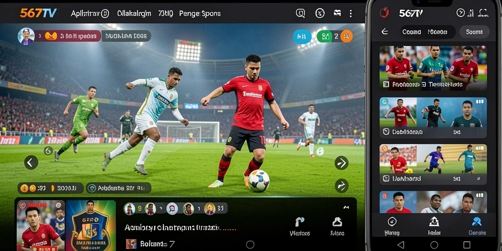 Screenshot menunjukkan tampilan antarmuka gameplay olahraga 567TV.