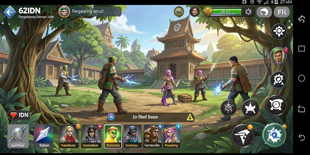 Gameplay Idle yang menarik dan menghibur dengan fitur otomatisasi.