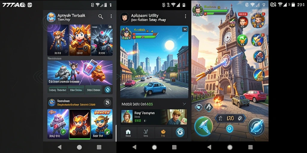 Screenshot menunjukkan tampilan antarmuka 777AG yang sederhana dan fungsional.