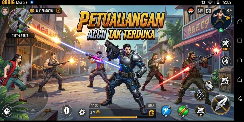 Gameplay mendebarkan dari 88BIG selama pertempuran aksi.