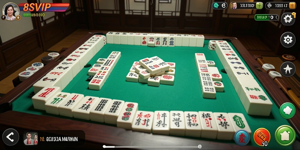 Screenshot gameplay 8SVIP yang menampilkan pengalaman Mahjong yang seru.