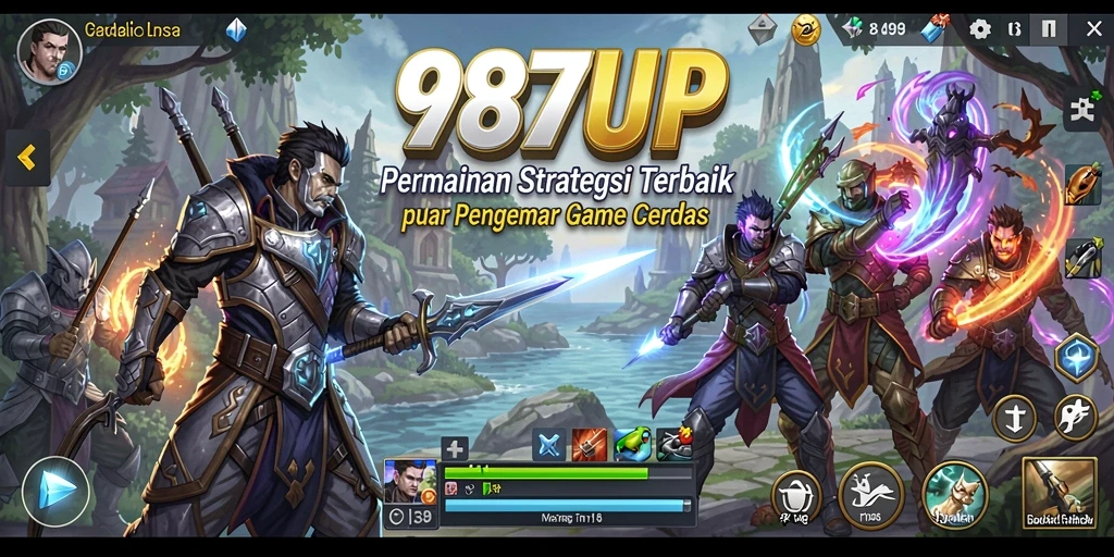 Screenshot gameplay 987UP menunjukkan aksi strategis yang menegangkan.