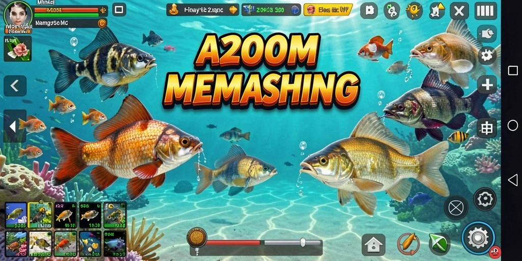Tangkapan ikan terbesar dalam A200M terlihat jelas dan menarik.