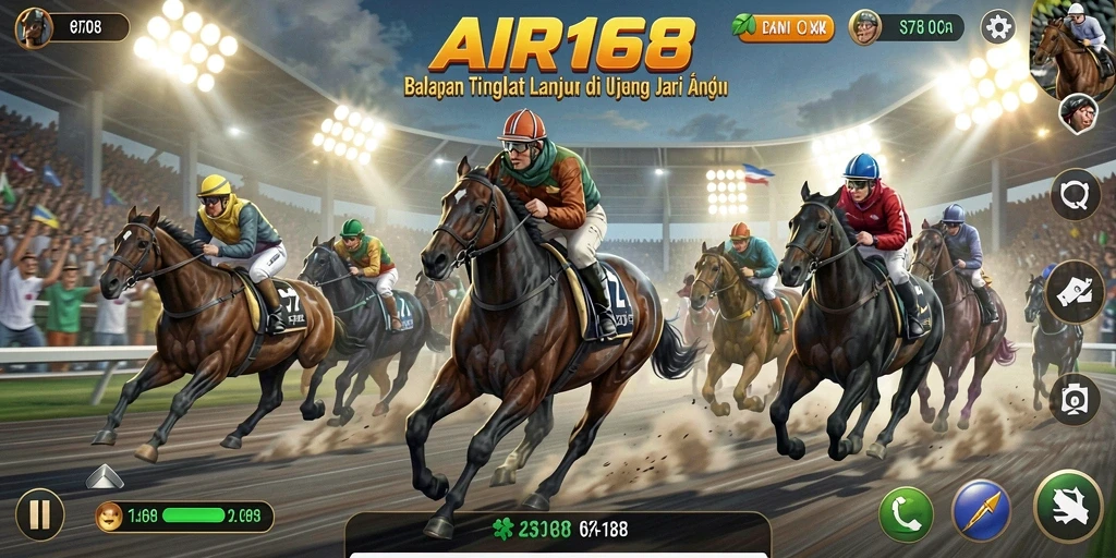 Tampilan gameplay balapan yang mendebarkan di AIR168.