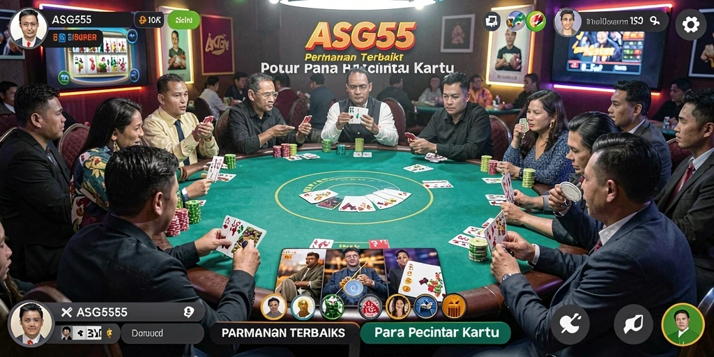 Tampilan gameplay Poker yang mendebarkan di ASG55.