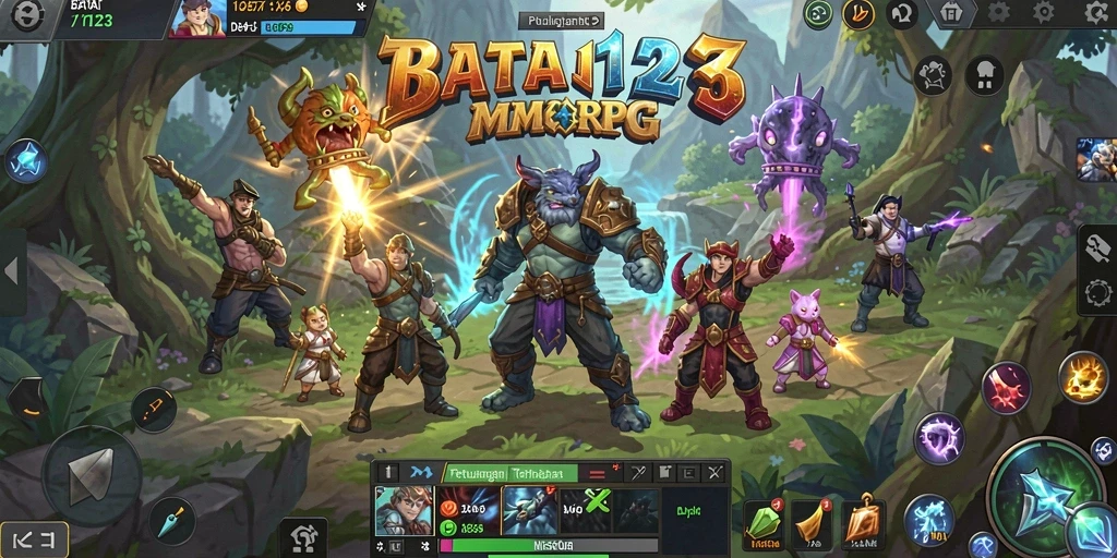 Tampilan menarik dari gameplay BATA123 dalam petualangan MMORPG.