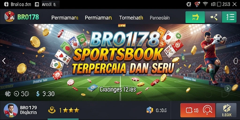 Tampilan menarik dari gameplay Sportsbook BRO178 saat memasang taruhan.