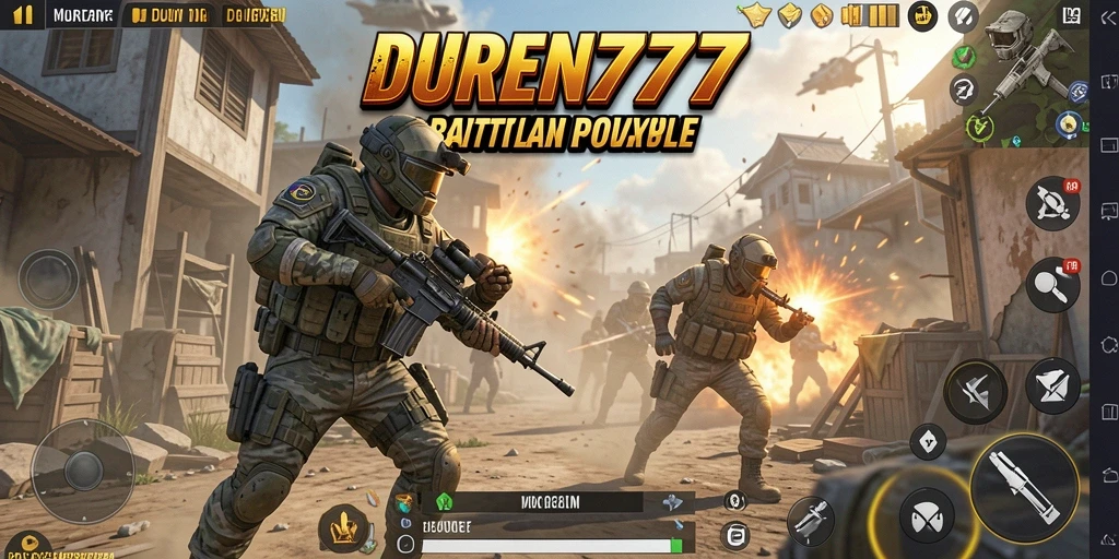 Tampilan gameplay DUREN777 yang intens dan mendebarkan.