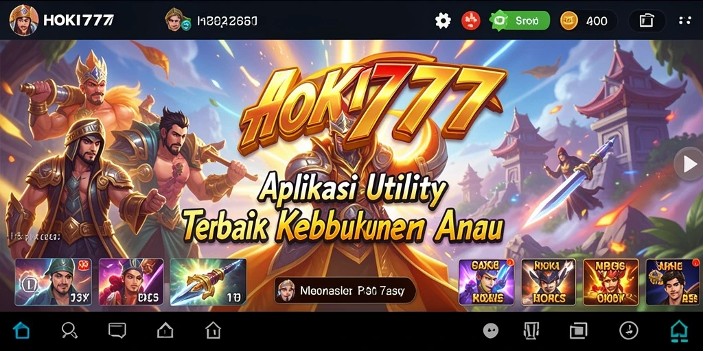 Tampilan antarmuka HOKI777 yang bersih dan sederhana untuk aplikasi Utility.