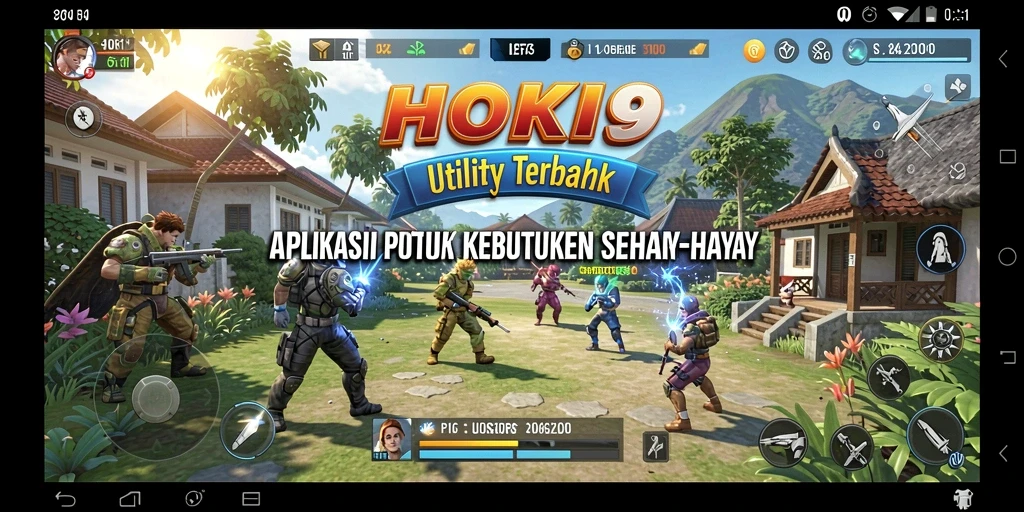 Screenshot utama HOKI9 menampilkan antarmuka aplikasi Utility yang user-friendly.