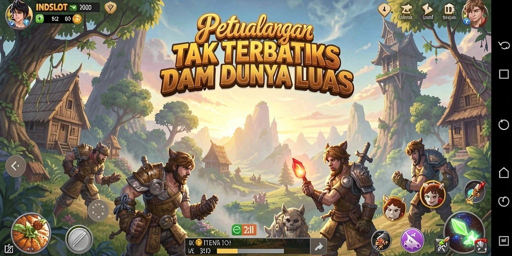 Tampilan gameplay INDSLOT yang menakjubkan di dunia terbuka.