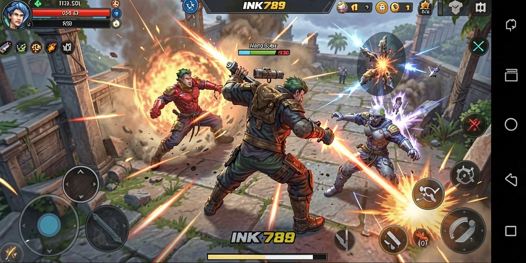 Tampilan gameplay seru dan mendebarkan dari INK789.