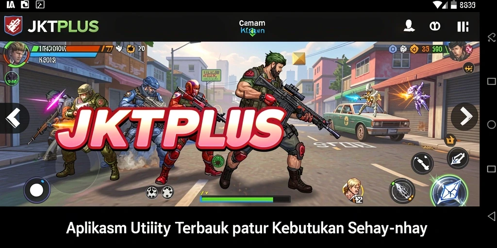 Tangkapan layar memperlihatkan antarmuka pengguna yang intuitif dan fungsional dari JKTPLUS.