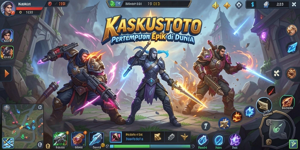 Gameplay KASKUSTOTO yang seru dan menegangkan di arena MOBA.