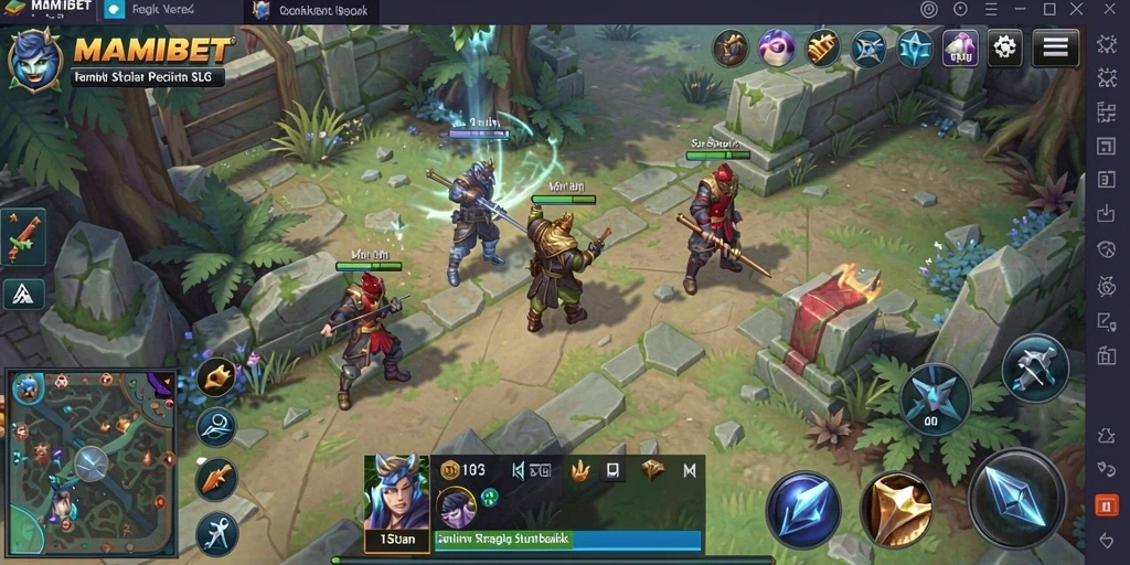 Screenshot menunjukkan gameplay epik MAMIBET dengan strategi SLG.
