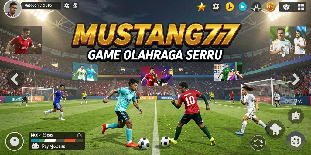 Tangkapan layar dari gameplay seru MUSTANG77 yang menampilkan aksi olahraga.