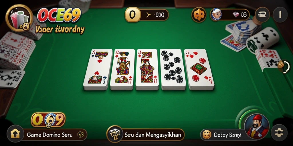 Screenshot OCE69 menampilkan gameplay Domino yang seru dan interaktif.