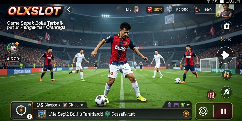 Tampilan gameplay <strong>OLXSLOT</strong> yang menegangkan saat bertanding di lapangan.