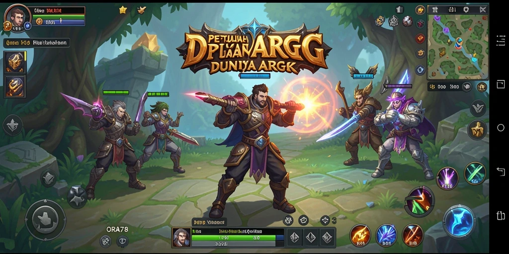 Tangkapan layar gameplay ORA78 yang menampilkan pertarungan seru dalam ARPG.
