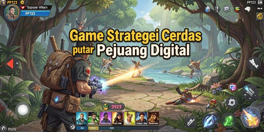 Tampilan gameplay epik dalam PP123 dengan strategi mendalam.