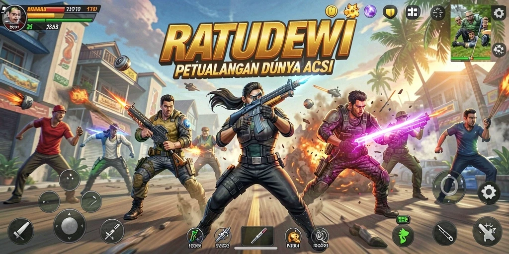Tampilan pertarungan mendebarkan dari game RATUDEWI.