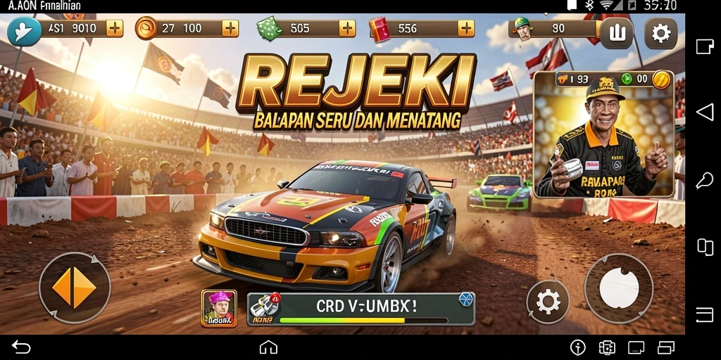 Pengalaman balap yang mendebarkan di REJEKI.