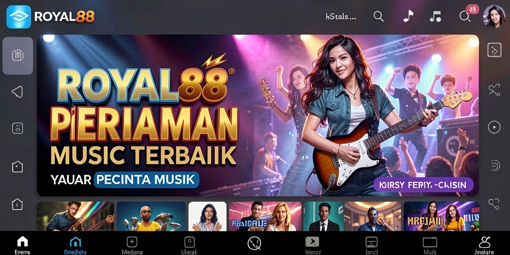 Tampilan gameplay <strong>ROYAL88</strong> dengan berbagai tantangan musik.
