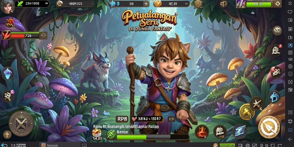 Tampilan gameplay RP8 yang penuh aksi dan petualangan menarik.