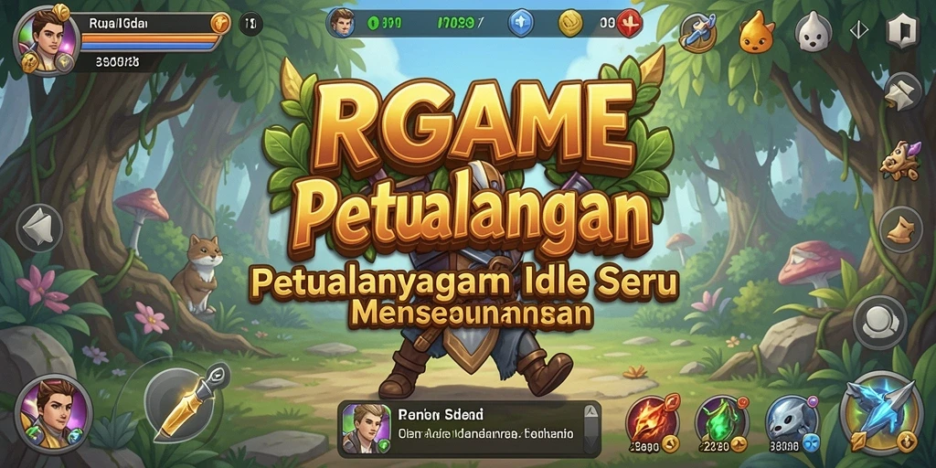 Tampilan gameplay RPGAME menunjukkan karakter yang beraksi di medan tempur.