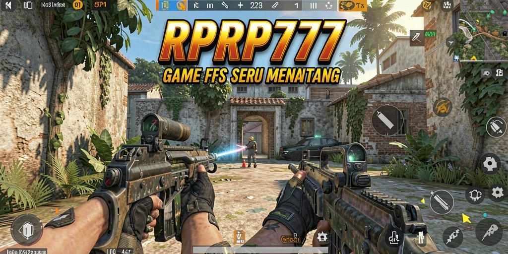 Tampilan permainan dari RPRP777 menampilkan aksi FPS yang intens.