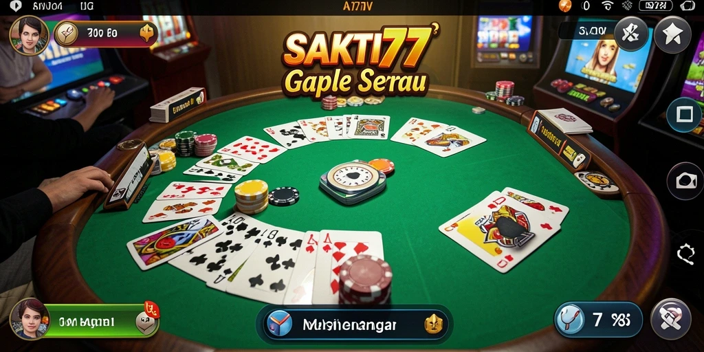 Tampilan seru dari gameplay Gaple di SAKTI77.