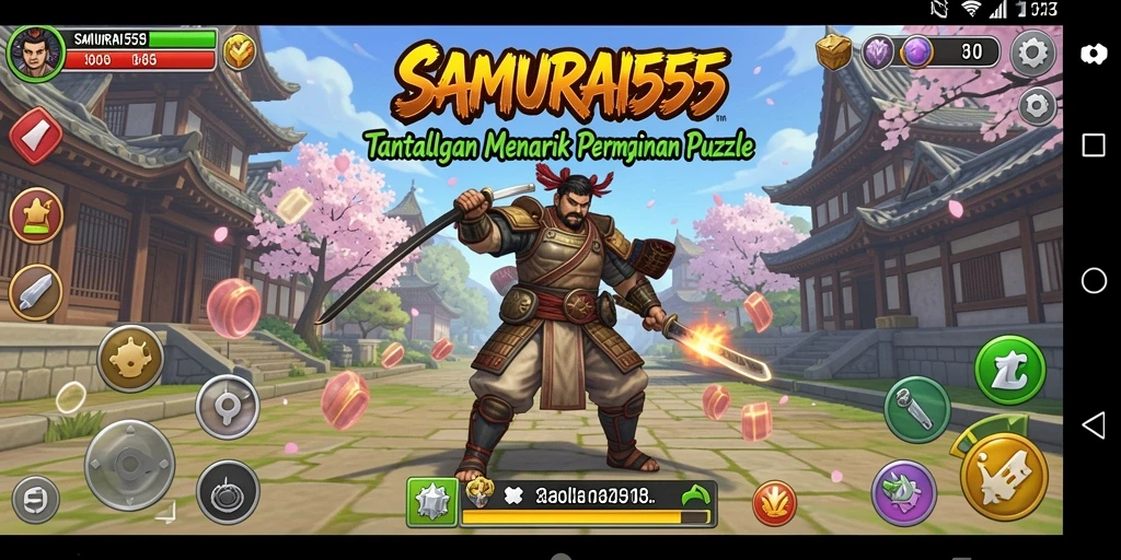Screenshot SAMURAI555 menampilkan gameplay Puzzle yang seru dan menantang.