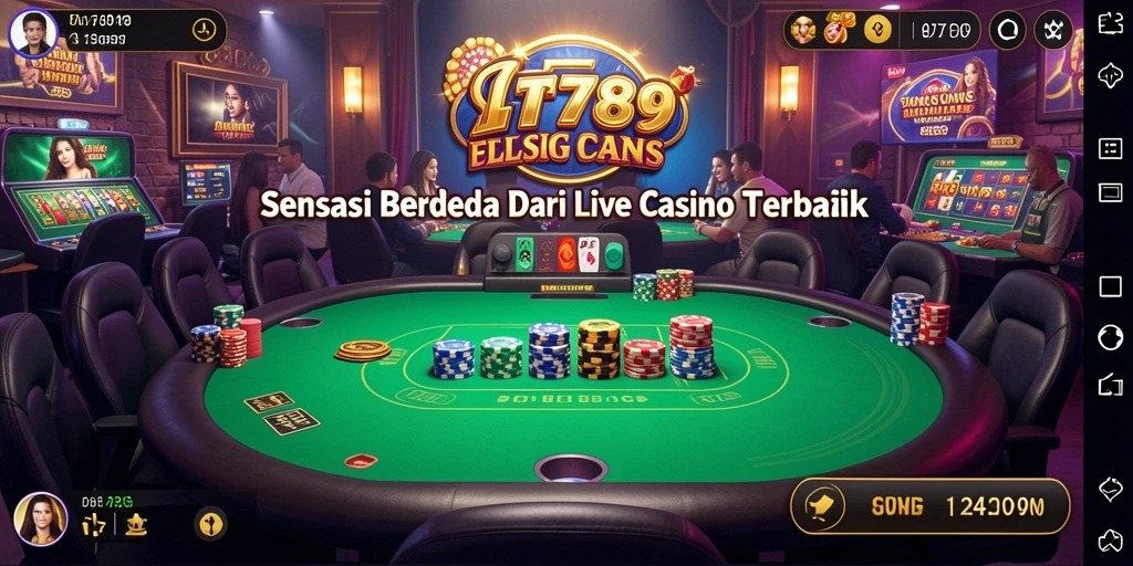 Screenshot utama ST789 menampilkan permainan Live Casino yang mendebarkan dan interaktif.