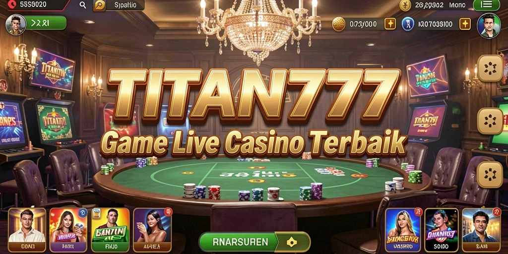 Tampilan gameplay Live Casino di TITAN777 yang mendebarkan.
