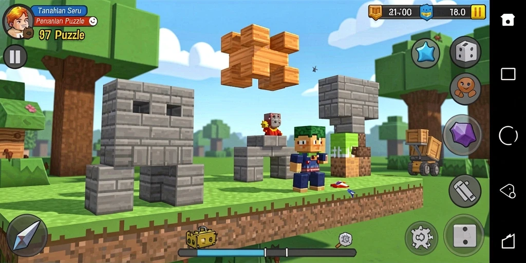 Tampilan gameplay V21 yang menantang dan menarik.