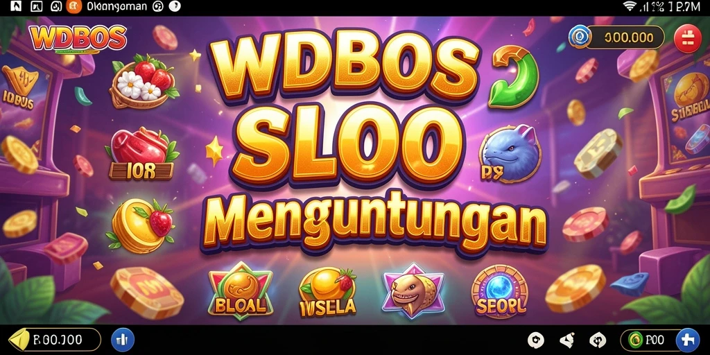 Tangkapan layar gameplay <strong>WDBOS</strong> menunjukkan mesin Slot yang menegangkan dan penuh warna.