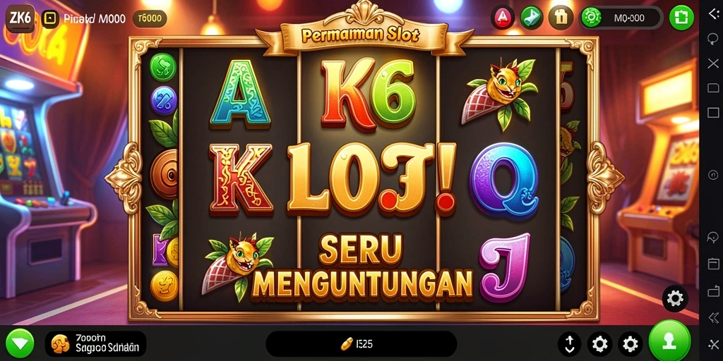Tampilan gameplay seru dari ZK6 yang penuh warna.